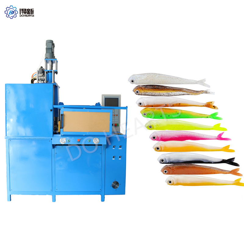 Automatic two color soft bait lure injection molding machine